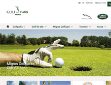 Tablet Screenshot of golfparks.ch